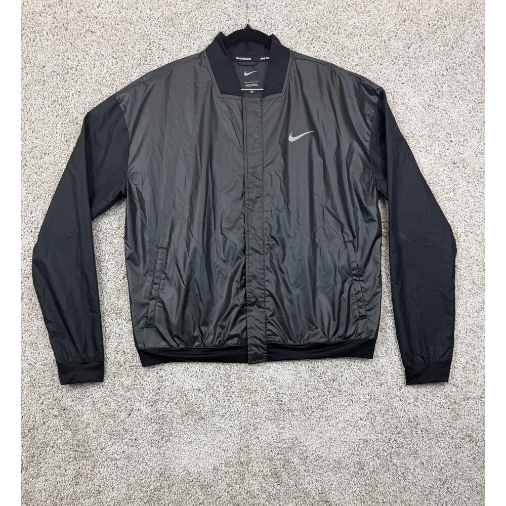 Nike Running Tracksuit Set Size L Gray Black Bomber Jacket Cargo Pants